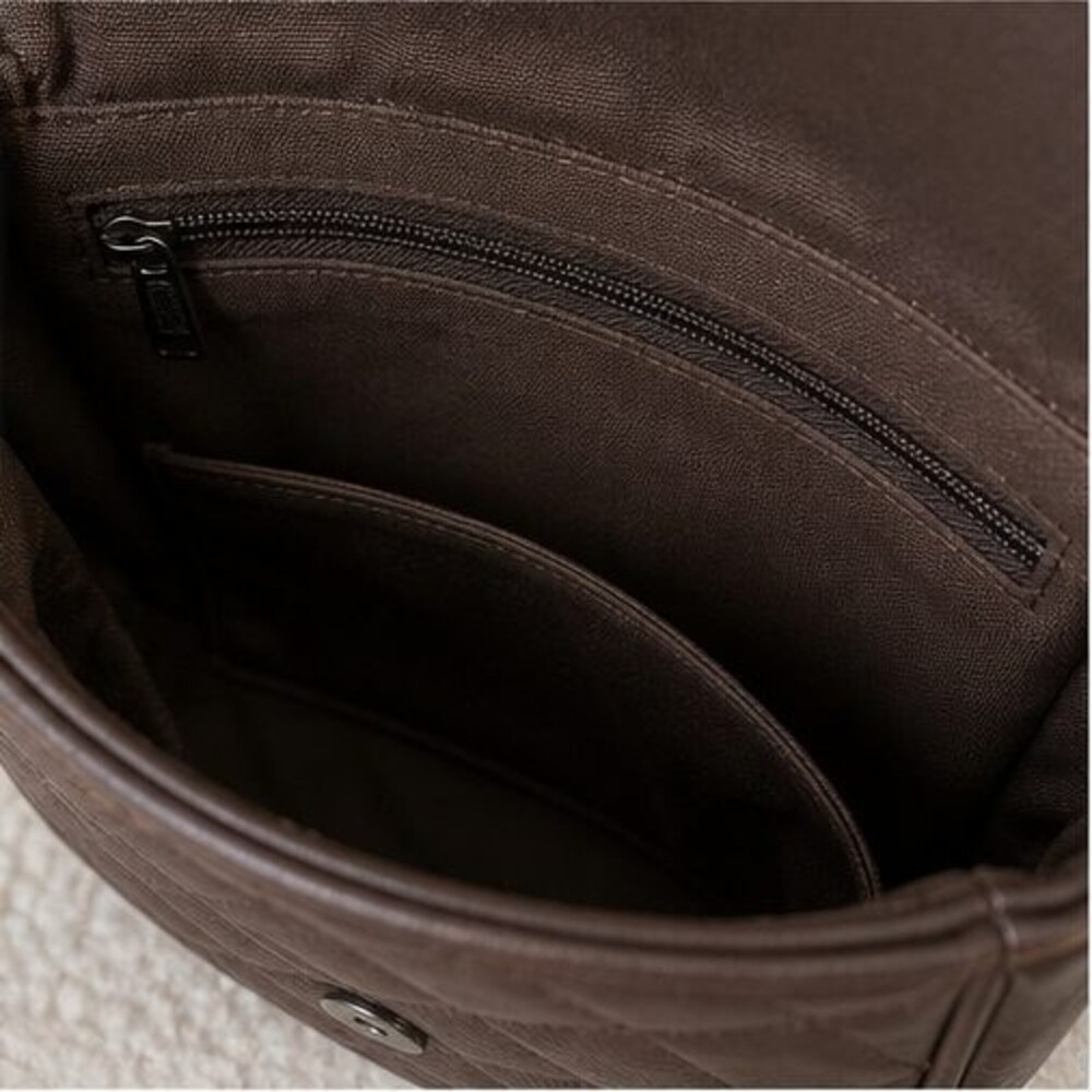 Brown Quilted Crossbody Bag - Picture 6 of 6